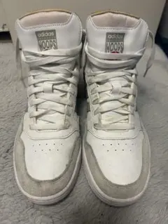 adidas Hoops ハイカットスニーカー ホワイト/グレー