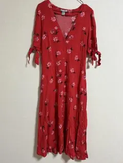 H&M 花柄ロングワンピース