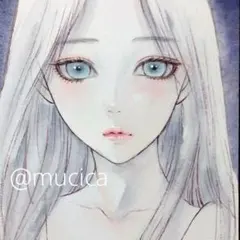 肉筆原画 手描きイラスト オリジナル 水彩画 美人画 ドローイング 絵画