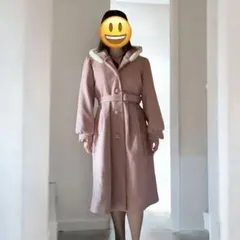 axes femme 額縁風刺繍フード付コート　ウエストマーク　フェミニンのサムネイル