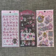 ⑳-1【３点セット】マイメロディ キラキラカプセルシール クリアキャンディシール