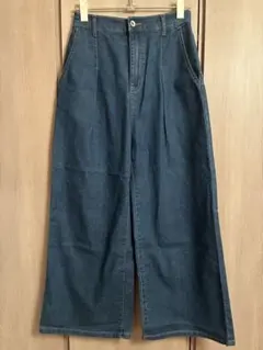 【美品】ViS デニム ワイドパンツ ガウチョパンツ Sサイズのサムネイル