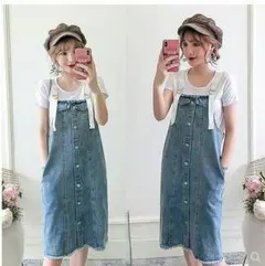 レディース 大きいサイズ 新品 春夏 (4XL) デニム　サロペット　ワンピース