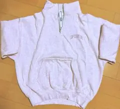 PINK ハーフジップトレーナー