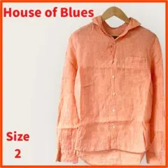 【特価】【希少】House of Bluesシャツ 古着 長袖　オレンジ Mのサムネイル
