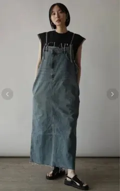 【新品タグ付】RADIATEラディエイト アシメフロントデニムジャンパースカート