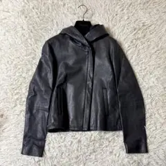 【美品】セオリーリュクス　スーパーソフト　ラムレザー　ジャケット　フーデッド