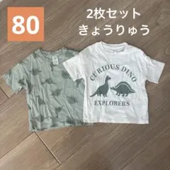 ⭐️美品⭐️H&M 恐竜プリント Tシャツ 2枚セット