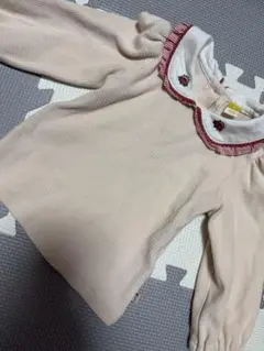 モイモルン　ピンク フリル襟 ワッフル生地 トップス