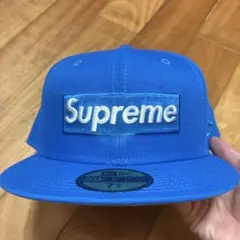 Supreme New Era Box Logo キャップ ブルー 7 3/8 - メルカリ