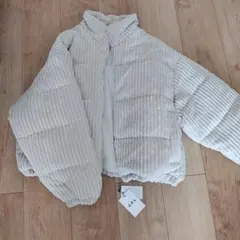 GRL アイボリー コーデュロイ ダウンジャケット