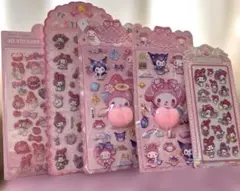お買い得　かわいいマイメロディ シール ぷにぷに、ぷくぷく、アクリル　5枚セット