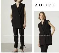 新品未使用◆アドーアADORE◆ハイツイストレーヨンノースリーブダブルジャケットのサムネイル