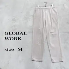 GLOBAL WORK ベージュ コーデュロイ パンツ M ウエストゴム