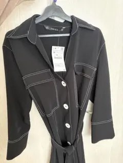 ZARA ブラック シャツワンピース M