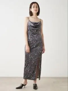 【最安値✨】SNIDEL ワンピース　ベロア　花柄