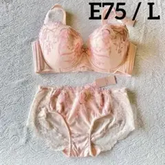 トリンプ ブラジャー　チャーミングラマー スリムライン　E75＆ショーツ Ｌ