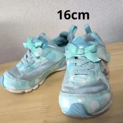 ムーンスター　スニーカー　靴　16 ラブラッシュ　水色