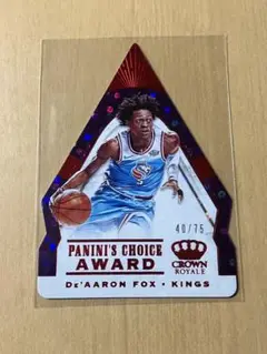 75枚限定 NBA KINGS DEAARON FOX CROWN ROYALE
