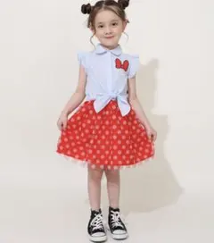 ミニーマウス ノースリーブワンピース 100cm