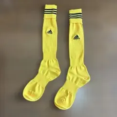 美品 adidas サッカー ソックス イエロー メンズ 27〜28cm