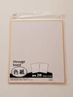 DAISO 色紙 無地 2枚入 18cm×21cm