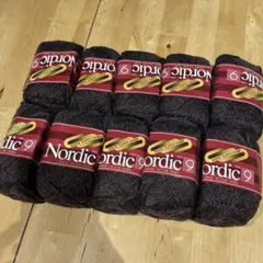 ニッケビクター　ノルディック9 ウール100% 50g 10玉 メランジブラウン