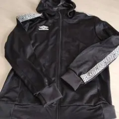 UMBRO メンズフルジップフードジャージ ブラックLLサイズ#h