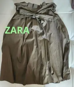ZARA BASIC リボンフレアスカート