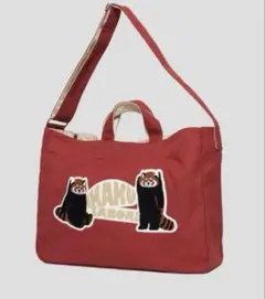 グラニフ イカク サボリトートバッグレッサーパンダショルダーバッグ