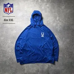 NFLインディアナポリスコルツCOLTSジャージパーカー刺繍ロゴブルー青XXL
