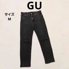 GU スリムフィットジーンズ M ブラック ストレッチ カジュアル きれいめ