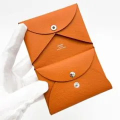 値下げ⭐️エルメス　カルヴィデュオ　コールヴェール　新品 HERMES（エルメス） カードケース カルヴィ デュオ コンパクト エバー