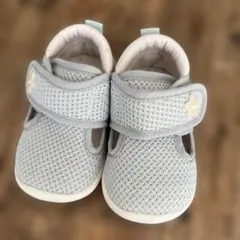 【新品・未使用】ブルー メッシュ ベビーシューズ 12cm