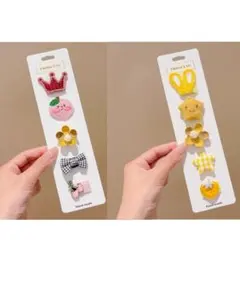 カラフルなヘアクリップセット 5個*2