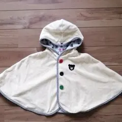 ミキハウス ポンチョ ケープ　ベージュ