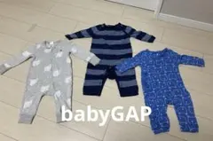 baby GAP ストライプロンパース 6-12ヶ月　3-6ヶ月　3点セット
