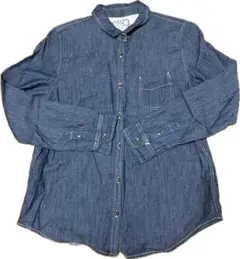 earth music&ecology デニム 長袖 シャツ M インディゴ