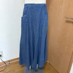デニム ロング フレアスカートのサムネイル