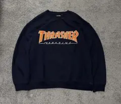 THRASHER スラッシャー ロゴ スウェット ネイビー 短丈 ストリート