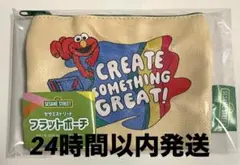 SESAME STREET フラットポーチ　エルモ セサミストリートガチャガチャ