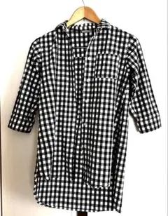 BREEZE ギンガムチェック　ロングブラウス