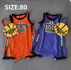 BABYDOLL バスケ　ロンパース 80