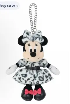 ディズニー ヒョウ柄 ブラック ぬいぐるみ キーチェーン 新品未使用タグ付