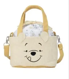 くまのプーさんプレミアム編みバスケット風ショルダー　バッグ