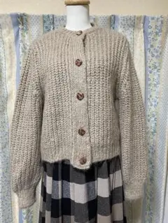 ZARA☆カーディガン☆ウール15%☆ベージュ