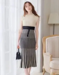 リップサービス　ノースリーブニットワンピース