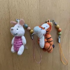 ディズニー くまのプーさん【ティガー＆ピグレット】 ぬいぐるみストラップ