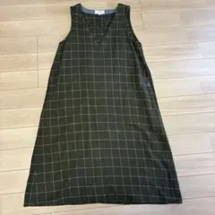 NORTHERN TRUCK チェック柄ノースリーブワンピース L