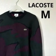 LACOSTE ラコステ 迷彩カシミアブレンドコットンニットセーター　M